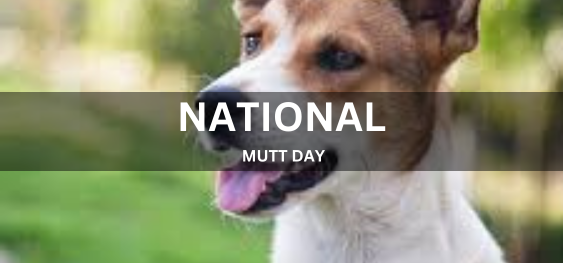 NATIONAL MUTT DAY [राष्ट्रीय मठ दिवस]